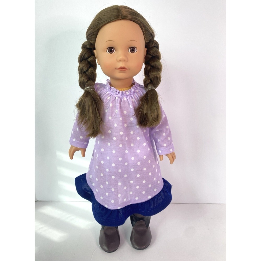 Pottery Barn Kids 18" Götz Soft Body Doll Bailey Brunette Brown Eyes Hair Braids